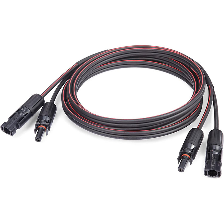 30Ft punane ja must kahetuumaline päikesekaabel 10AWG